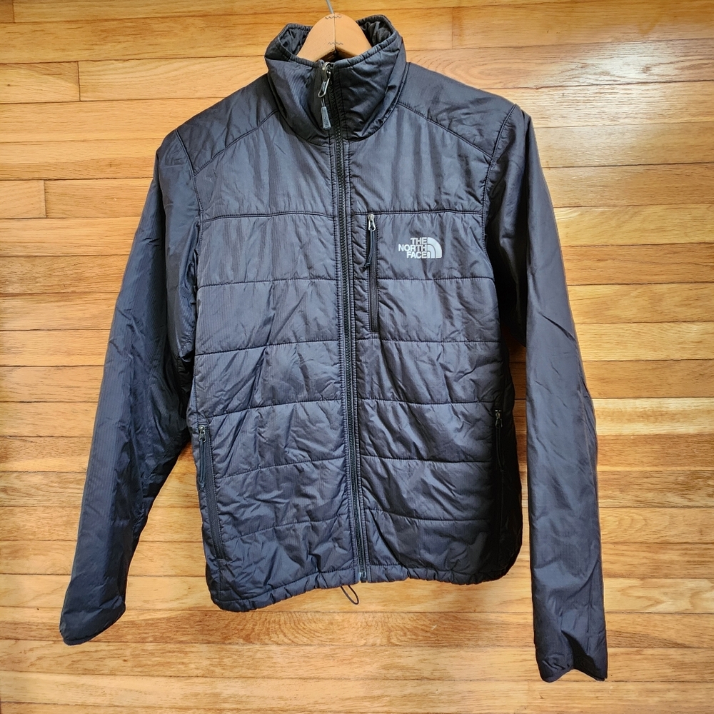 The North Face Black Quilted Puffer Jacket with Stand-Up Collar